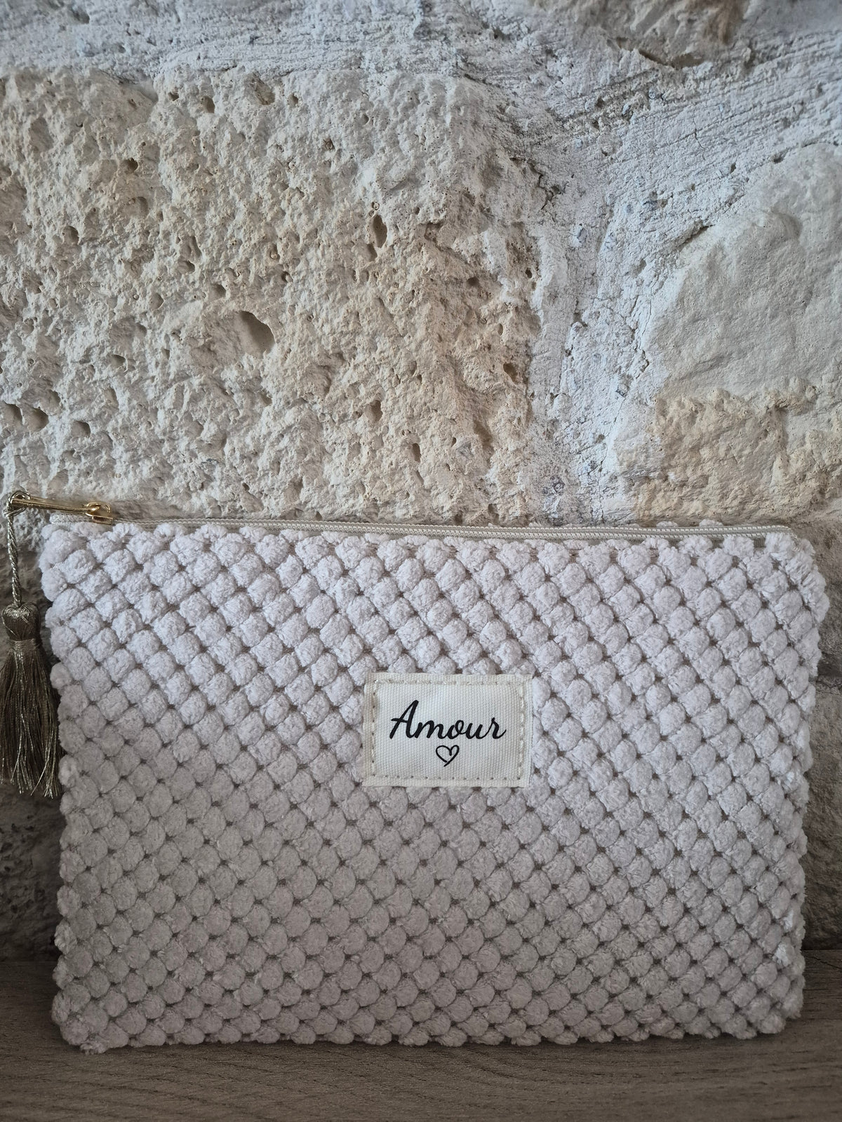 Pochette beige "amour"