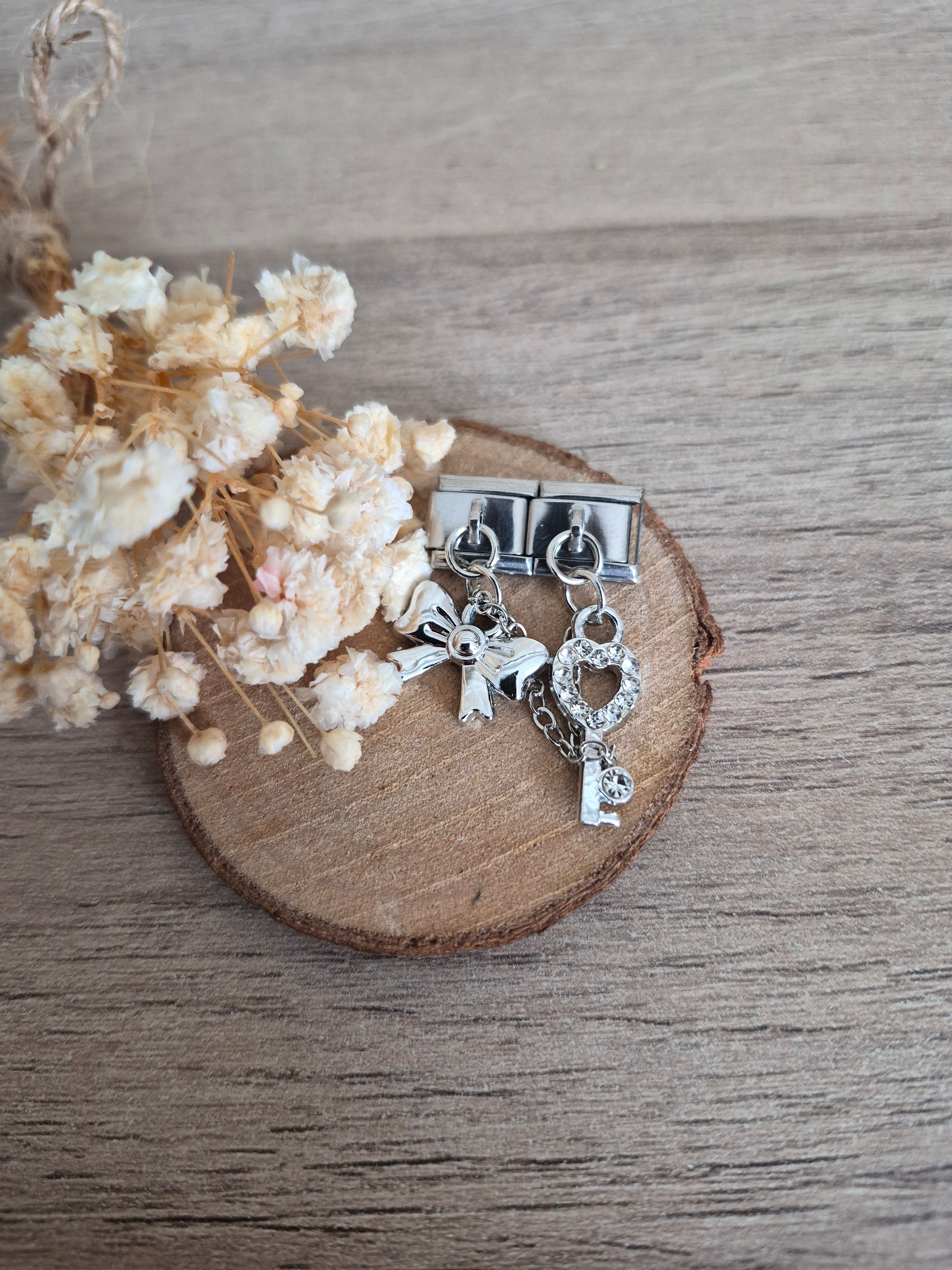 Charm double nœud et clé