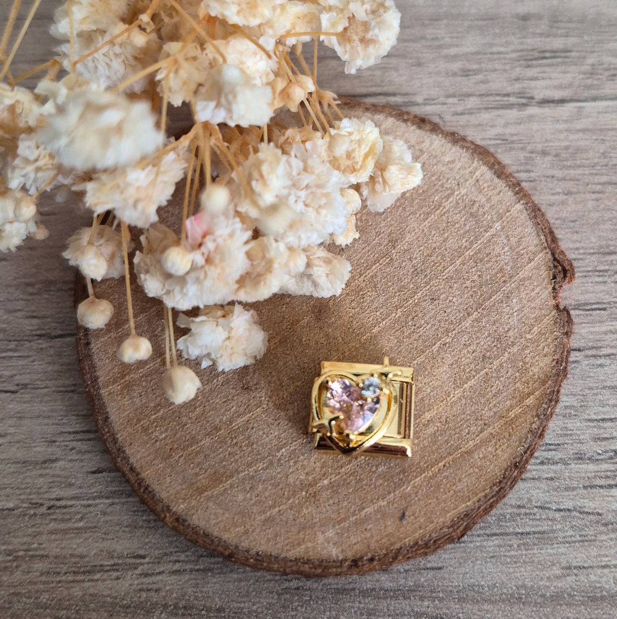 Charm cœur rose