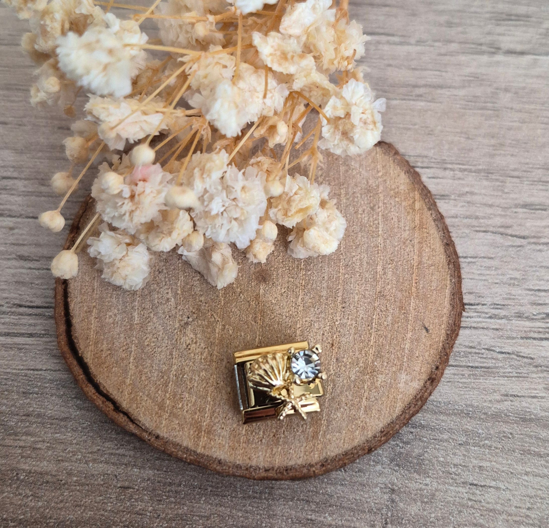 Charm coquillage et strass