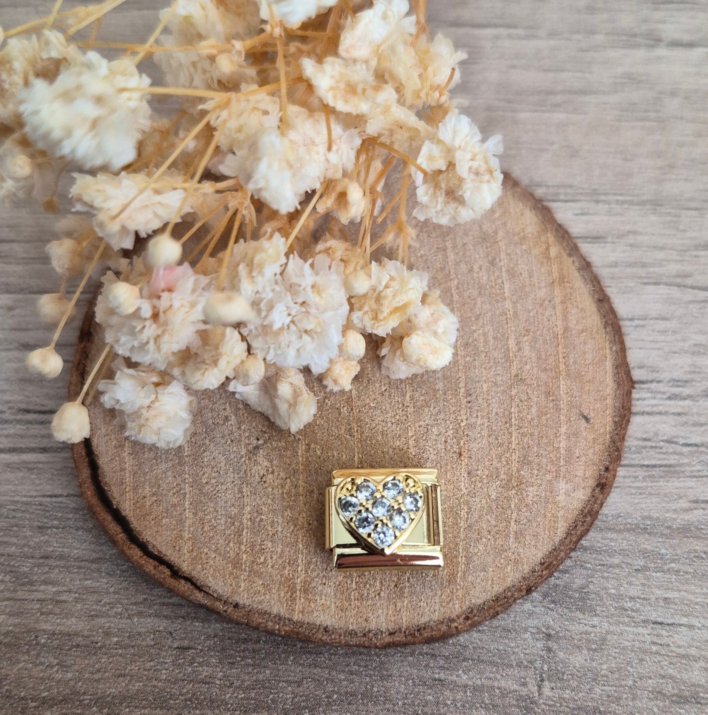 Charm cœur strass